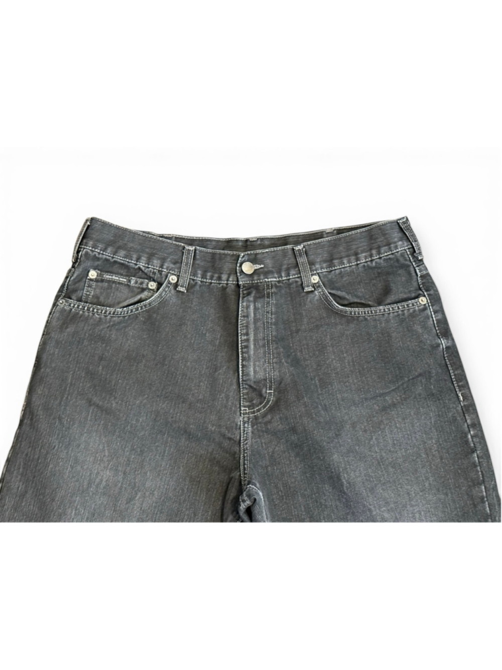 Calvin Klein Jeans Men’s Black Straight Leg Denim Jeans Size 36 Charcoal Wash - Picture 10 of 10